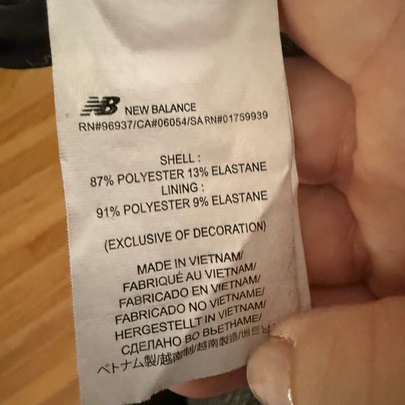 New Balance Leggings Black Pink Purple Dry Fit Running XL - Picture 7 of 11